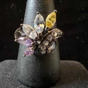 Vintage Multi Colored Cubic Zirconia Ring